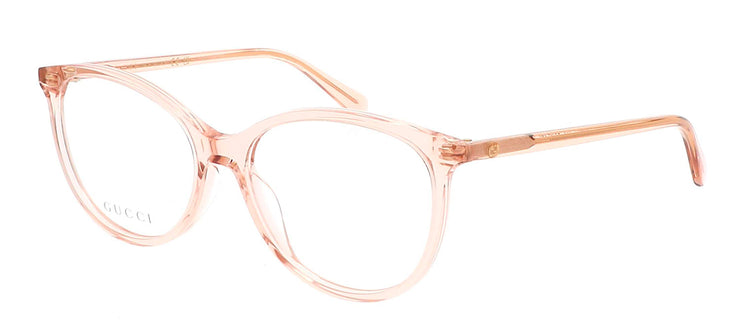 Gucci GG 0550O 012 Cat-Eye Plastic Nude Eyeglasses with Logo Stamped Demo Lenses