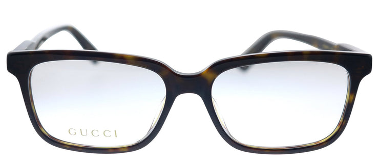 Gucci GG 0557OJ 002 Rectangle Acetate Havana Eyeglasses with Demo Lens