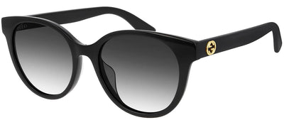 Gucci GG 0702SN 001 Cat-Eye Plastic Black Sunglasses with Grey Gradient Lens