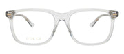 Gucci GG 0737O 016 Square Plastic Grey Eyeglasses with Logo Stamped Demo Lenses