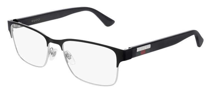 Gucci GG 0750O 001 Rectangle Metal Black Eyeglasses with Demo Lens