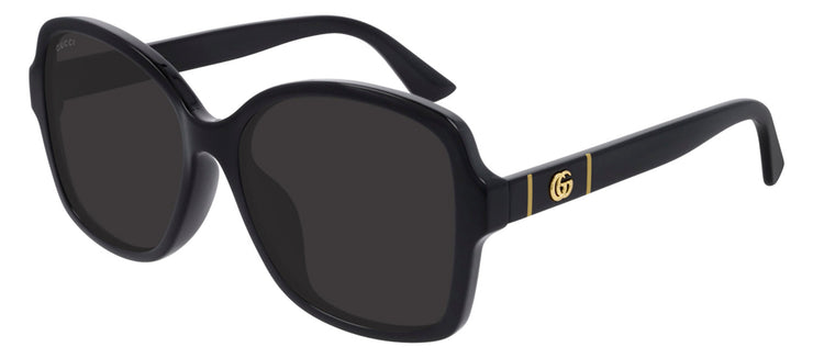 Gucci GG 0765SA 002 Butterfly Acetate Black Sunglasses with Grey Lens