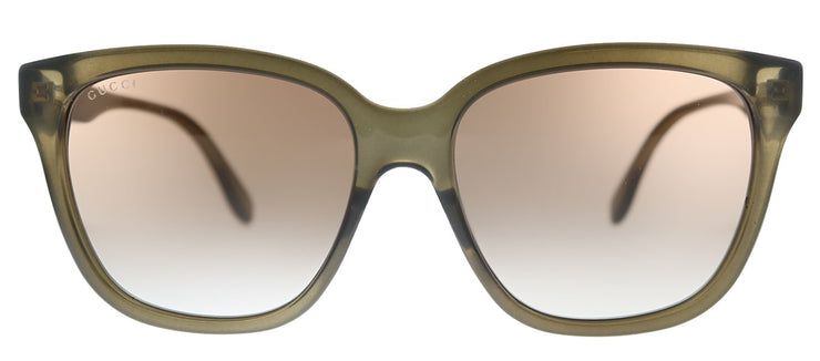 Gucci GG 0790S 002 Square Acetate Brown Sunglasses with Orange Gradient Lens
