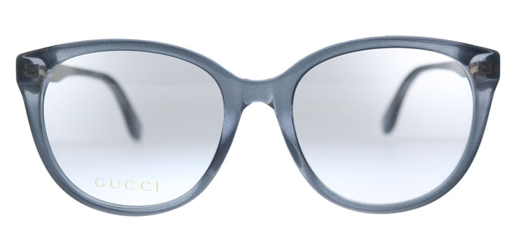 Gucci GG 0791O 001 Rectangle Acetate Grey Eyeglasses with Demo Lens