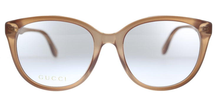 Gucci GG 0791O 002 Rectangle Acetate Brown Eyeglasses with Demo Lens