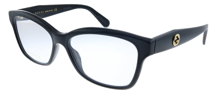 Gucci GG 0798O 001 Rectangle Acetate Black Eyeglasses with Demo Lens