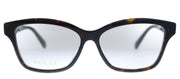 Gucci GG 0801OA 002 Rectangle Acetate Havana Eyeglasses with Demo Lens