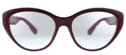 Gucci GG 0812O 003 Cat-Eye Acetate Burgundy Eyeglasses with Demo Lens