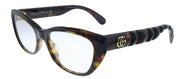 Gucci GG 0813O 002 Cat-Eye Acetate Havana Eyeglasses with Demo Lens
