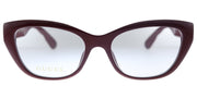 Gucci GG 0813O 003 Cat-Eye Acetate Burgundy Eyeglasses with Demo Lens