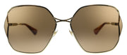 Gucci GG 0818SA 002 Square Metal Gold Sunglasses with Brown Lens