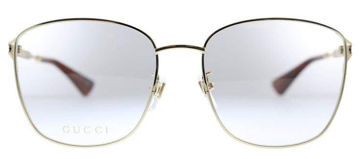 Gucci GG 0819OA 001 Square Metal Gold Eyeglasses with Demo Lens