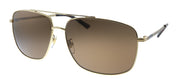 Gucci GG 0836SK 002 Aviator Metal Gold Sunglasses with Brown Polarized Lens