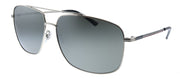 Gucci GG 0836SK 003 Aviator Metal Silver Sunglasses with Grey Mirror Lens