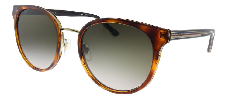 Gucci GG 0850SK 004 Cat-Eye Acetate Havana Sunglasses with Brown Gradient Lens