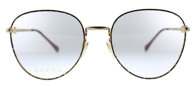 Gucci GG 0880O 002 Oversized Metal Havana Eyeglasses with Demo Lens