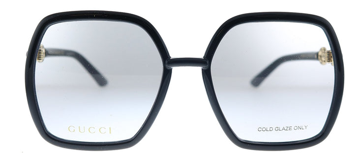 Gucci GG 0890O 001 Oversized Acetate Black Eyeglasses with Demo Lens
