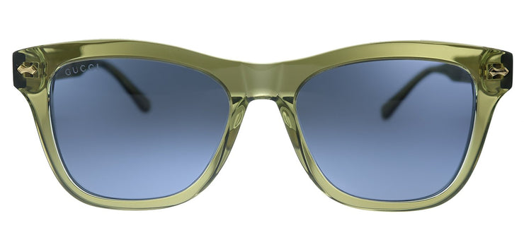 Gucci GG 0910S 002 Square Acetate Green Sunglasses with Blue Lens