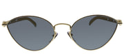 Gucci GG 0977S 001 Cat-Eye Metal Gold Sunglasses with Grey Lens