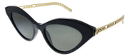 Gucci GG 0978S 001 Cat-Eye Acetate Black Sunglasses with Grey Lens