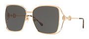 Gucci GG 1020S 002 Square Metal Gold Sunglasses with Grey Lens