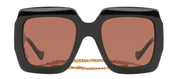 Gucci GG 1022S 005 Square Plastic Black Sunglasses with Brown Lens