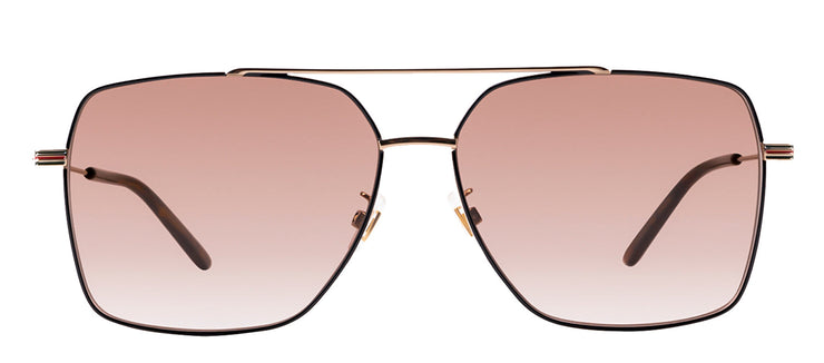 Gucci GG 1053S 002 Square Metal Gold Sunglasses with Brown Lens