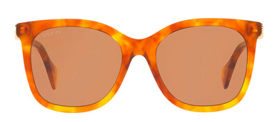 Gucci GG 1071S 002 Cat-Eye Plastic Havana Sunglasses with Brown Lens
