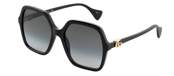 Gucci GG 1072S 001 Square Plastic Black Sunglasses with Grey Gradient Lens