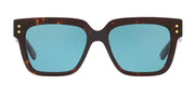 Gucci GG 1084S 002 Square Plastic Havana Sunglasses with Blue Lens