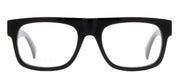Gucci GG 1137O 002 Square Acetate Black Eyeglasses with Logo Stamped Demo Lenses Lens