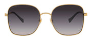 Gucci GG 1143S 001 Square Metal Gold Sunglasses with Grey Gradient Lens