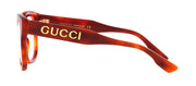 Gucci GG 1155O 002 Square Plastic Havana Eyeglasses with Logo Stamped Demo Lenses