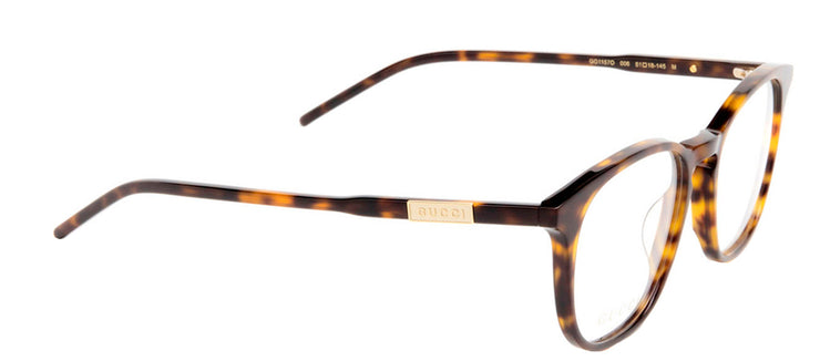 Gucci GG 1157O 006 Round Plastic Havana Eyeglasses with Logo Stamped Demo Lenses