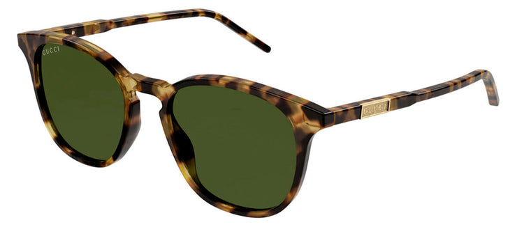 Gucci GG 1157S 003 Round Plastic Havana Sunglasses with Green Lens