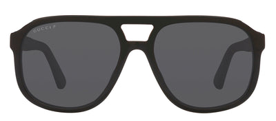 Gucci GG 1188S 001 Aviator Plastic Black Sunglasses with Grey Polarized Lens