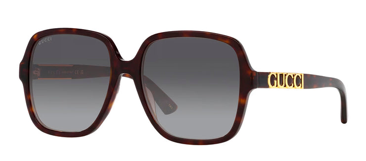Gucci GG 1189S 003 Square Plastic Havana Sunglasses with Brown Gradient Lens