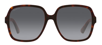 Gucci GG 1189S 003 Square Plastic Havana Sunglasses with Brown Gradient Lens
