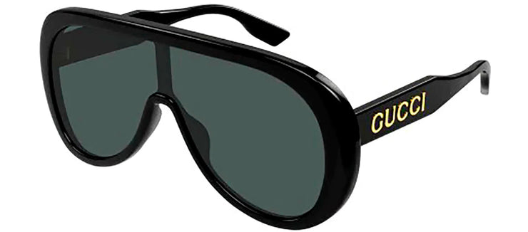 Gucci GG 1370S 001 Shield Plastic Black Sunglasses with Grey Lens