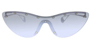 Gucci GG 666S 002 Cat-Eye Metal Silver Sunglasses with Silver Mirror Lens