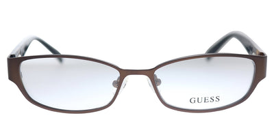 Guess GU 2412 BRN Rectangle Metal Brown Eyeglasses with Demo Lens