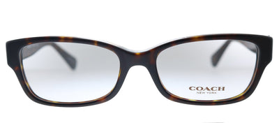 Coach HC 6078 5120 Rectangle Plastic Havana Eyeglasses with Demo Lens