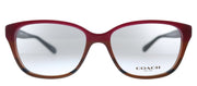 Coach HC 6103 5445 Square Plastic Burgundy Eyeglasses with Demo Lens