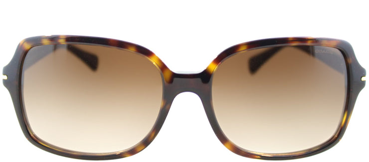 Coach HC 8116 500113 Rectangle Plastic Tortoise Sunglasses with Brown Gradient Lens