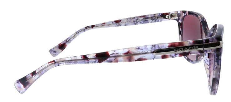 Coach HC 8132 55488H Cat-Eye Plastic Tortoise Sunglasses with Purple Gradient Lens