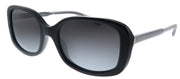 Coach L1114 HC 8278 50028G Rectangle Plastic Black Sunglasses with Grey Gradient Lens