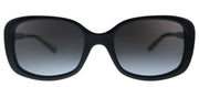 Coach L1114 HC 8278 50028G Rectangle Plastic Black Sunglasses with Grey Gradient Lens