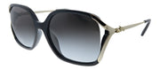 Coach L1116 HC 8280U 50028G Square Metal Black Sunglasses with Grey Gradient Lens