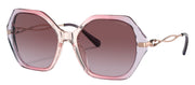 Coach C3445 HC 8315 56418H Geometric Plastic Purple Sunglasses with Purple Gradient Lens