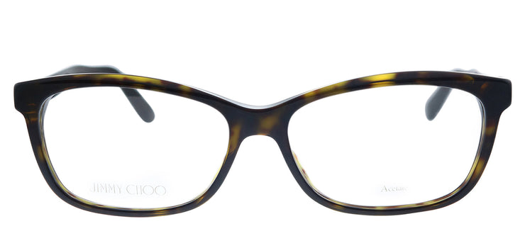 Jimmy Choo JC 239 086 Square Plastic Havana Eyeglasses with Demo Lens